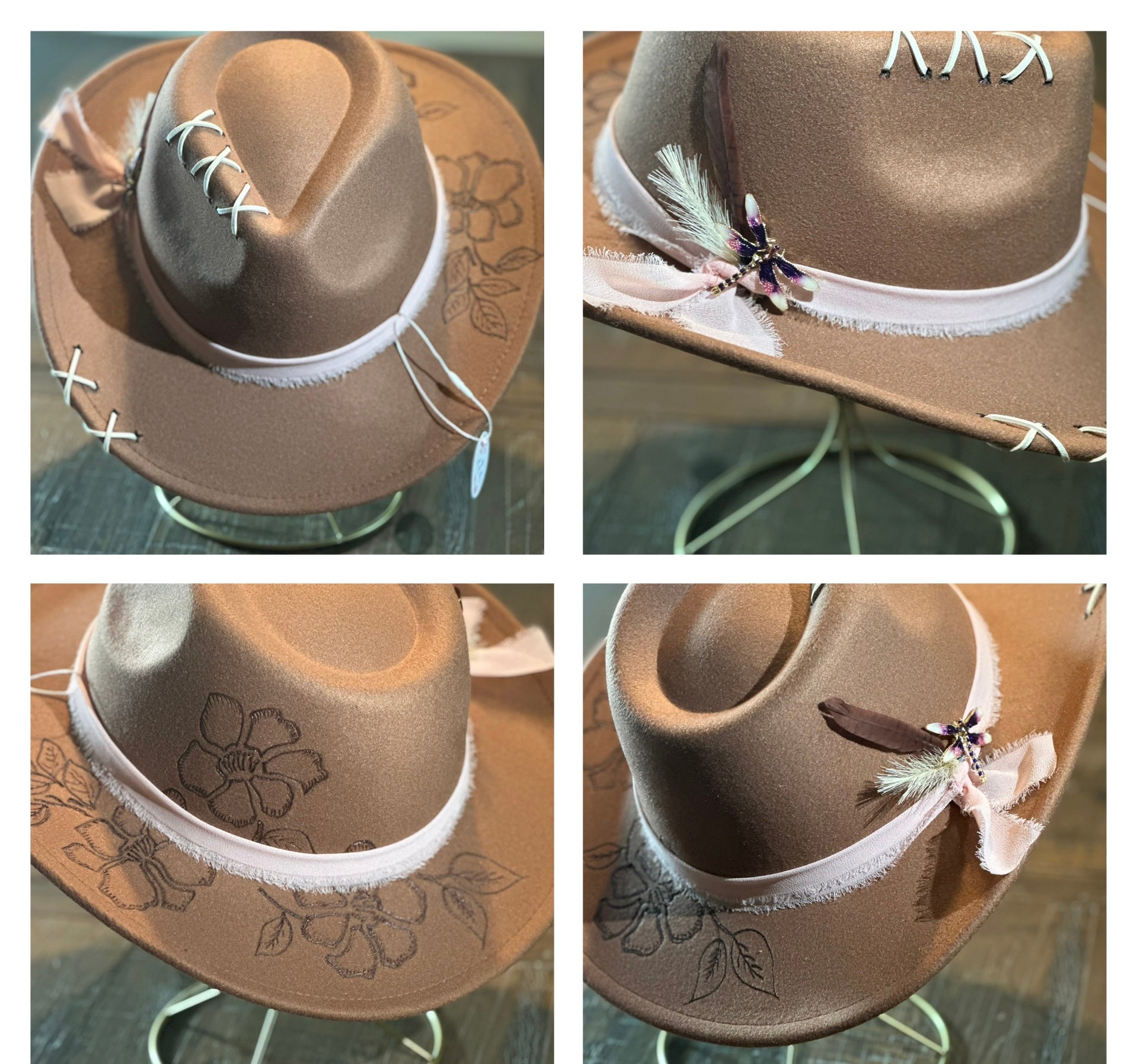 One of a kind custom designed hat