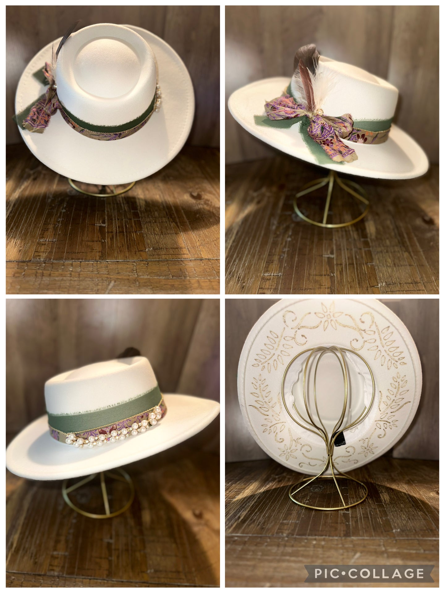 One of a kind custom designed hat